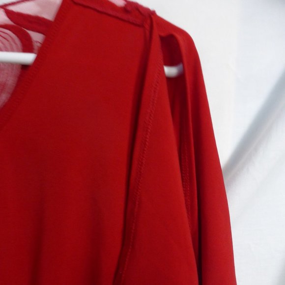 GRASS COLLECTION, s, small, red blouse, embroidered design back, BNWOT - Picture 8 of 8